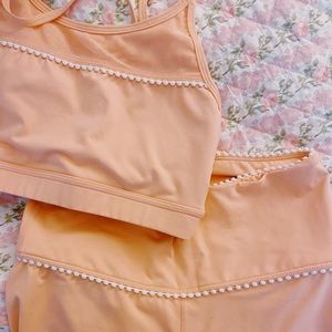 Peachy pink workout set